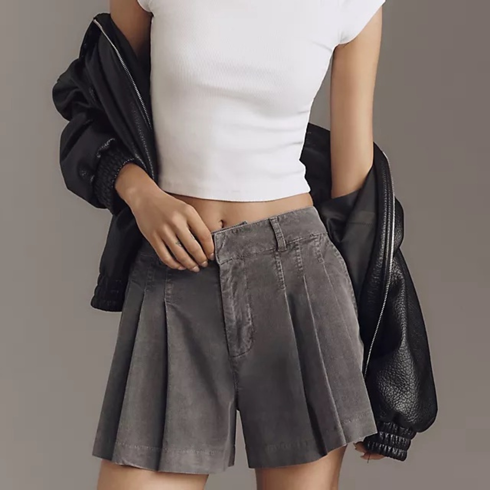 Anthropologie Pilcro Corduroy Pleated Skirty Shorts